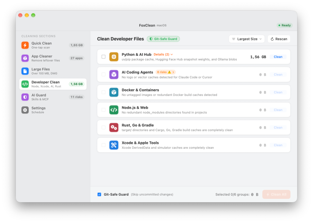 FoxClean 2.0 Developer Clean